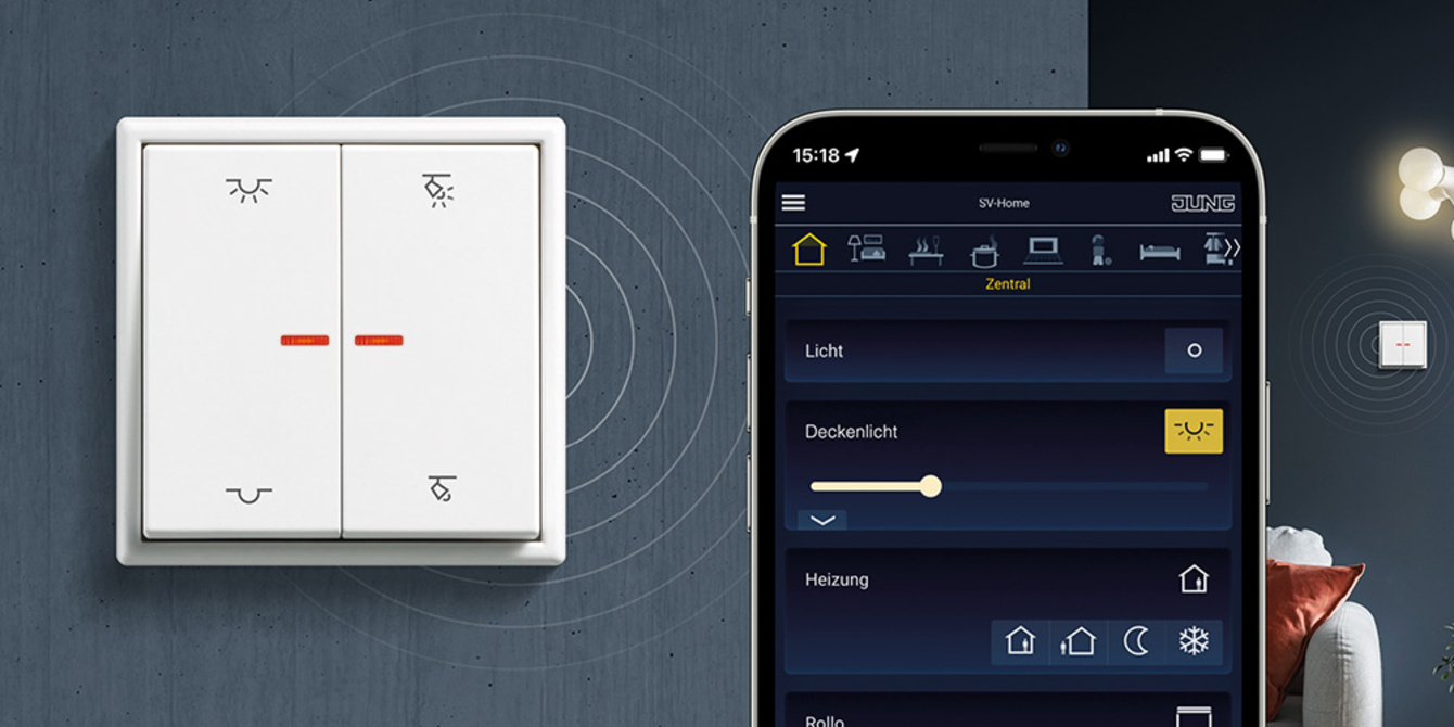 KNX RF Taster bei S&H Solar Energie in Böhmenkirch